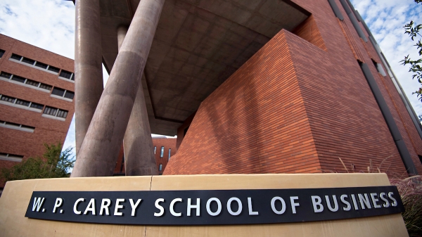 Exterior of the W. P. Carey School of Business McCord Hall.