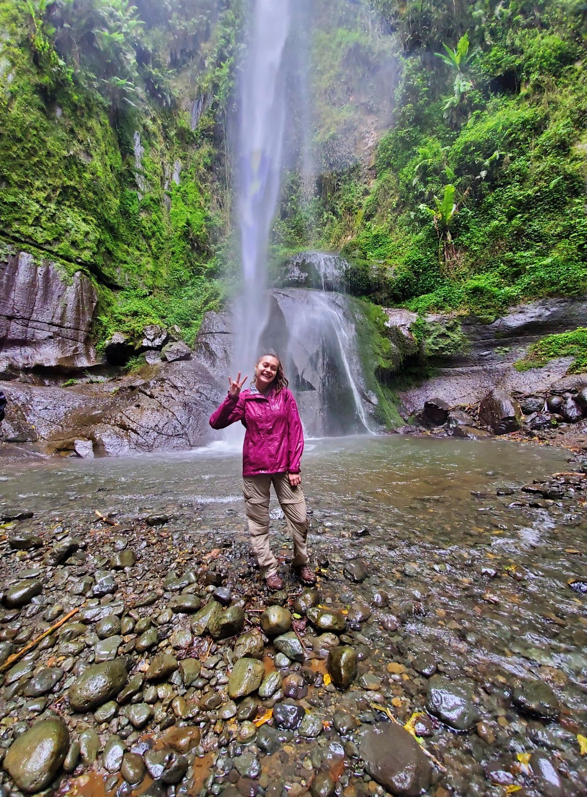 Diane Wilson by waterfall