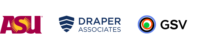 ASU, Draper Associates, and GSV logos