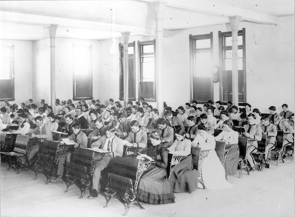 Undated photo of a classroom in Old Main. Courtesy of ASU Library