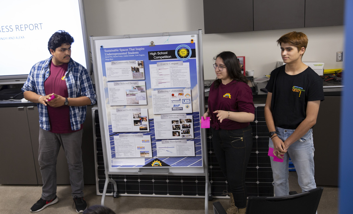 people presenting research
