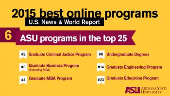Asu A Top School For Online Education In Us News Rankings Asu