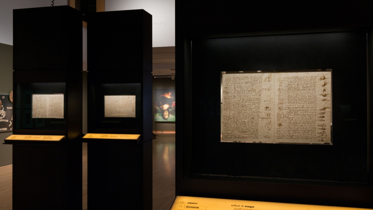 Leonardo da Vinci&#039;s Codex Leicester exhibit at the Phoenix Art Museum