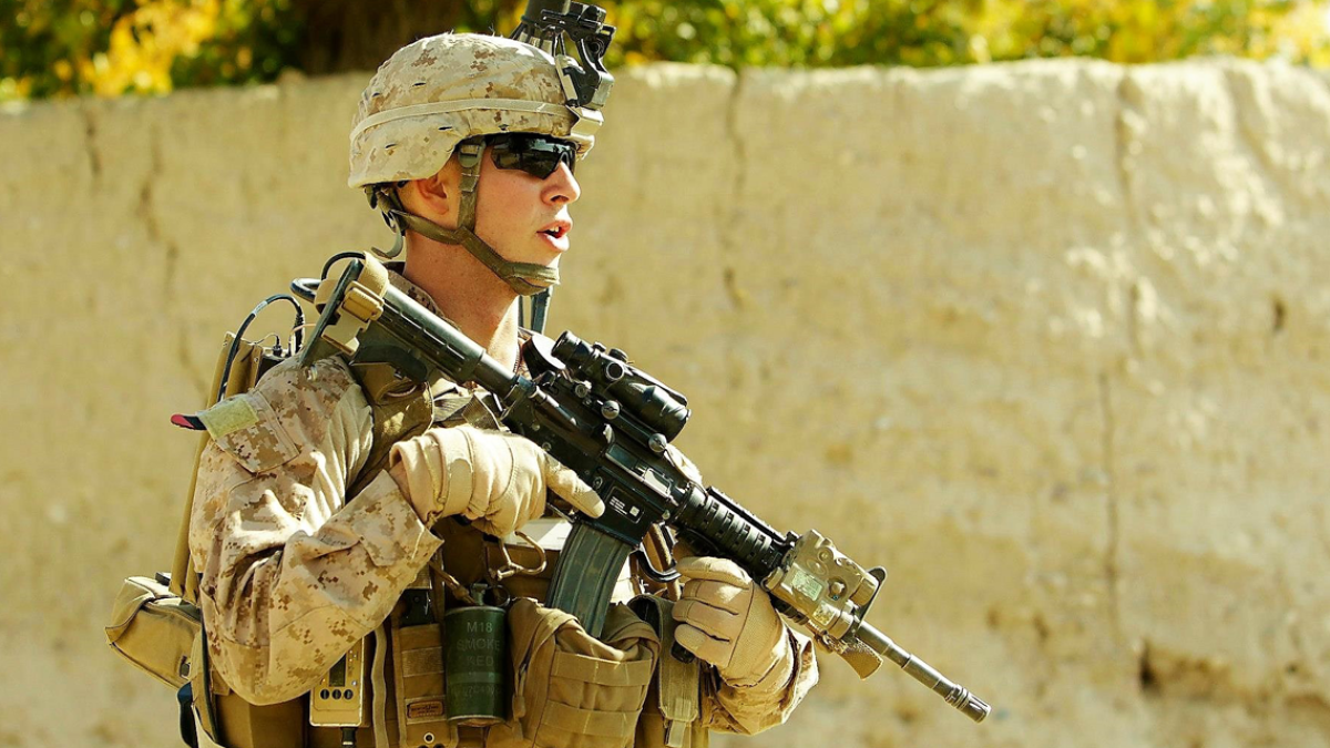 photo of James Cromley during Afghanistan patrol