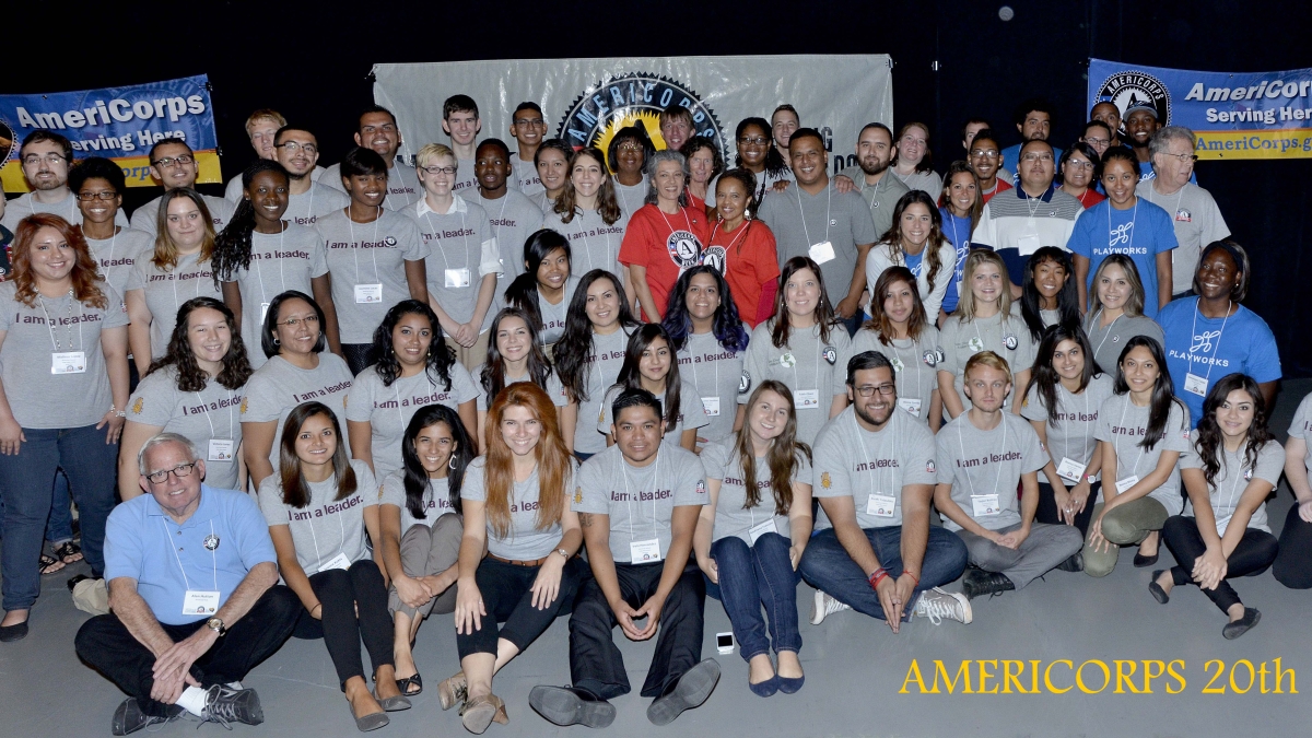Group shot of AmeriCorps members, alumni