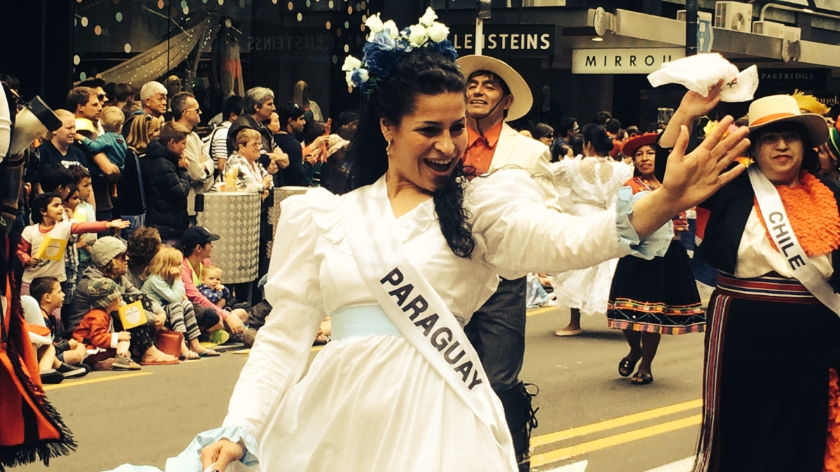 woman dancing in a parade