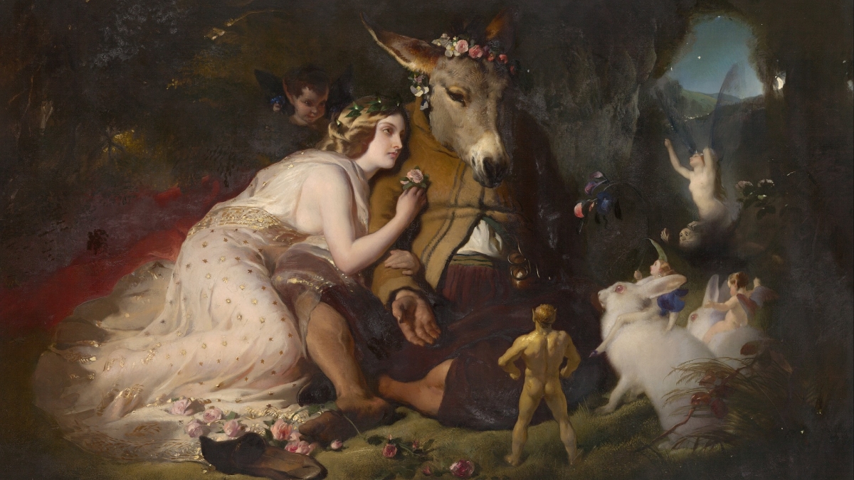 painting depicting a scene from Shakespeare's "A Midsummer Night's Dream"