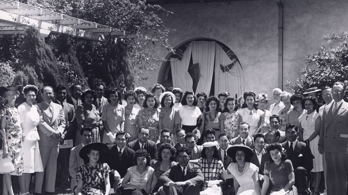group of Hispanic students circa 1940's