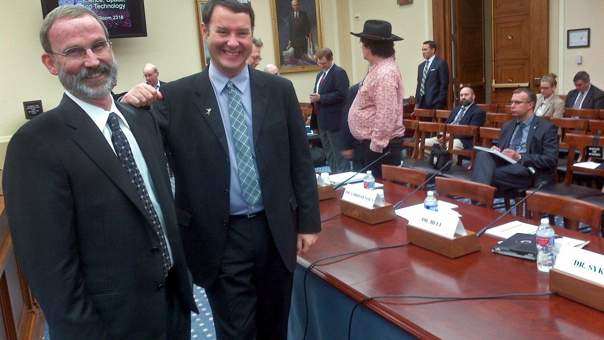 ASU professors Phil Christensen and Jim Bell at Congressional committee hearing