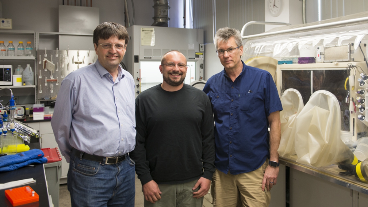 Scientists from ASU’s School of Molecular Sciences Raimund Fromme, Christopher Gisriel and Kevin E. Redding 