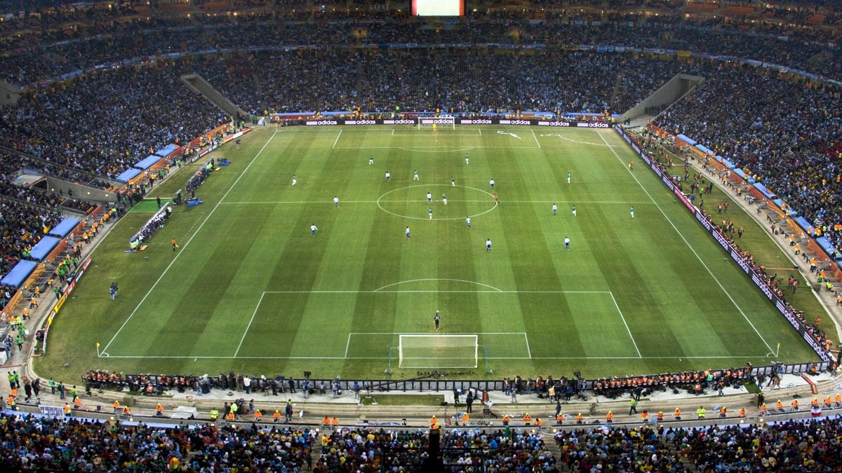 Soccer stadium in South Africa