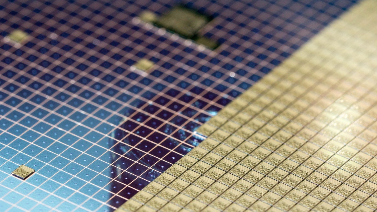 photo of semiconductor silicon waffering