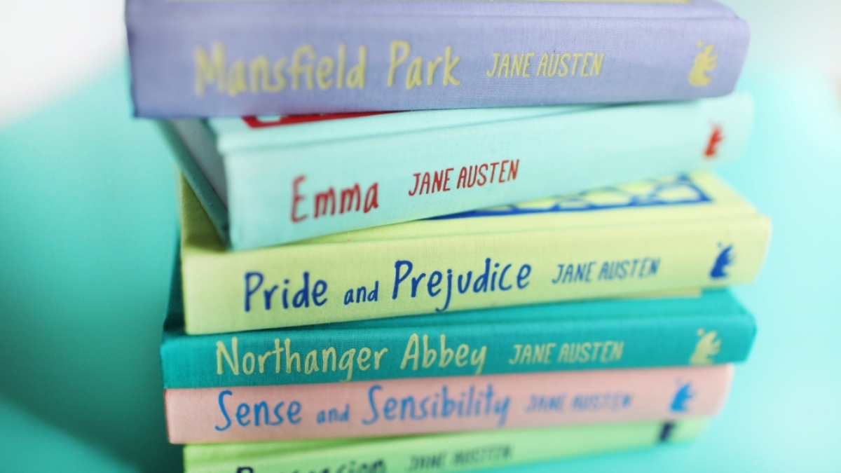 Image of books written by Jane Austen / Photo by Leah Kelley on Pexels