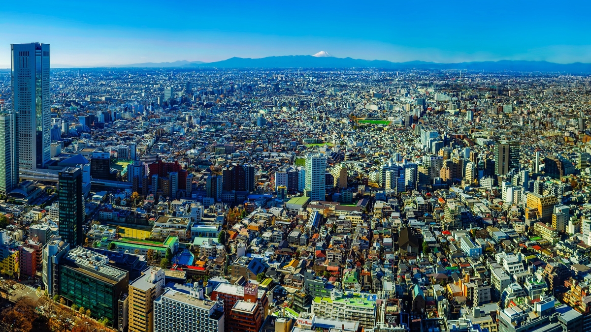 aerial photo of Tokyo cityscape