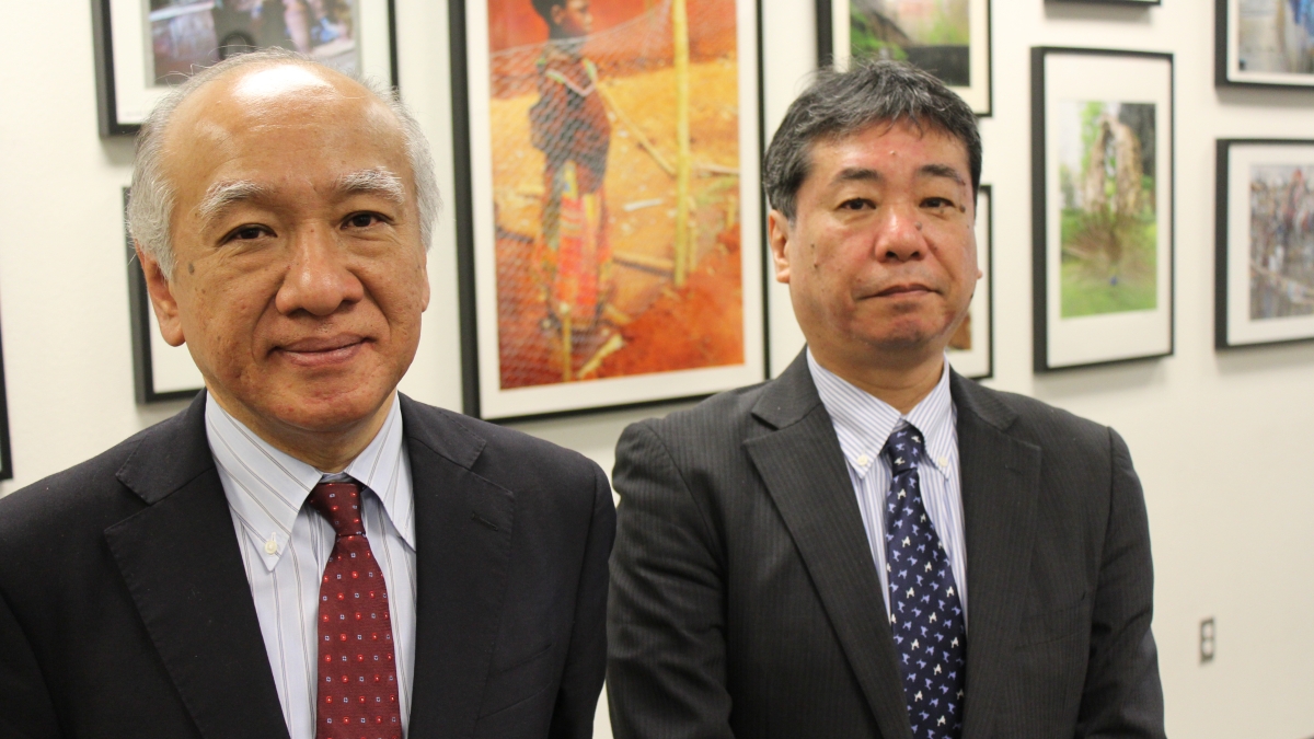 Meiji University professors Takumi Takeda (left) and Hisakazu Kato (right)