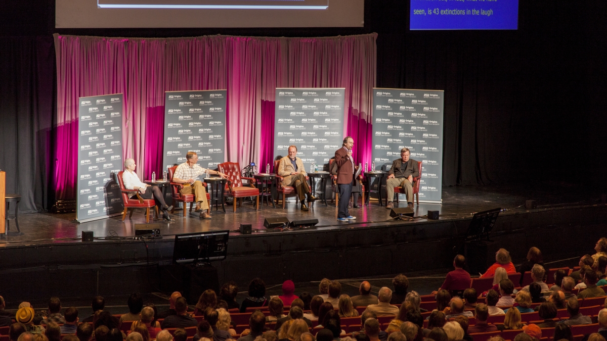 science panel on stage at ASU Gammage
