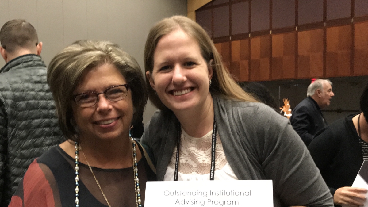 Amy Sannes was elected president of the Global Community for Academic Advising, known as NACADA, and Katie Reese won the 2017 NACADA Outstanding Institutional Advising Program Certificate of Merit for her work overseeing the Psychology Advising Leaders pr