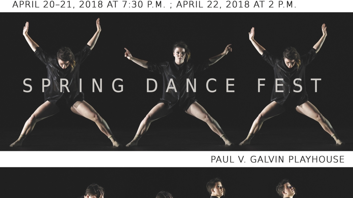 Poster for SpringDanceFest with dancer in different poses