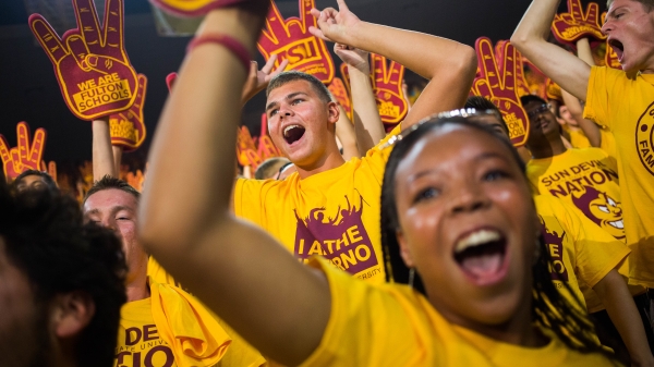 Incoming freshman show their school spirit at the Sun Devil Welcome.