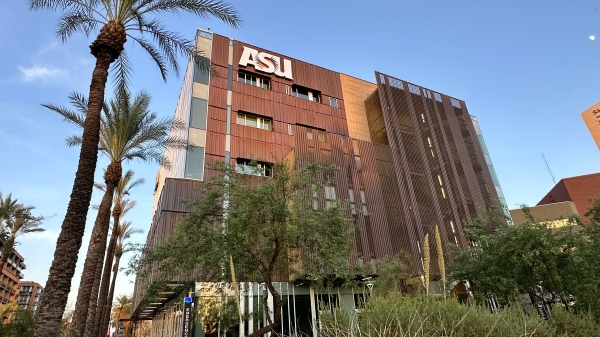 Exterior of ASU's Health North Building in Downtown Phoenix.