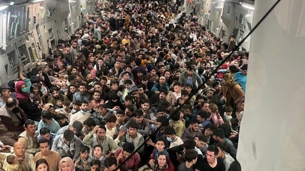 US C-17 Packed With 640 Afghans