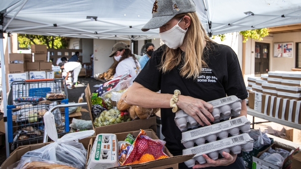 Megan Jehn at a Guadalupe food drive in August 2020