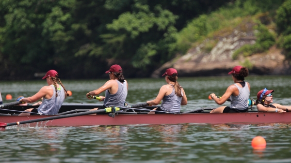 The rowing team in action