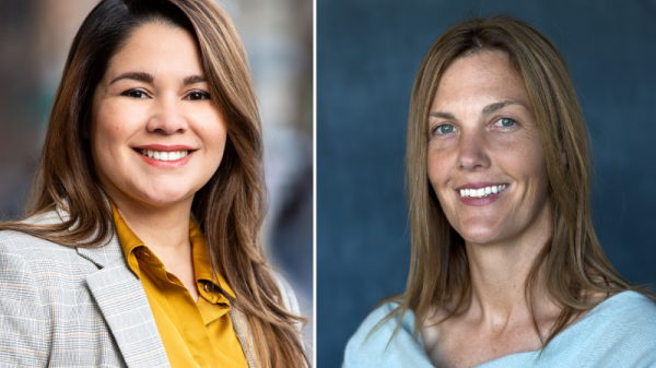 Side-by-side portraits of Jesenia Pizarro and Beth Huebner, professors at ASU's School of Criminology and Criminal Justice.