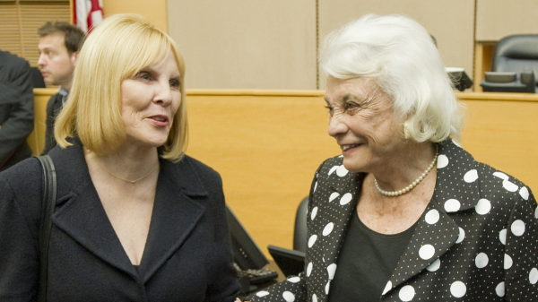 photo of Judge Silver and Justice OConnor