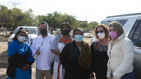 ASU alum Laura Libman poses for a group photo with Sonoran public health representatives and local Yaqui women during a medical needs assessment trip.