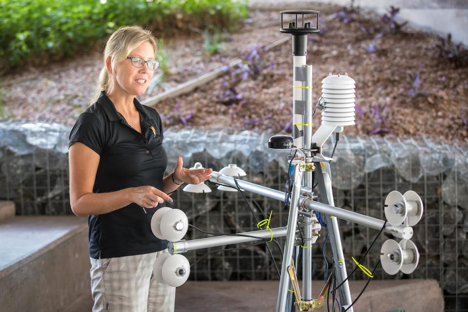 Ariane Middel with MaRTy mobile weather station