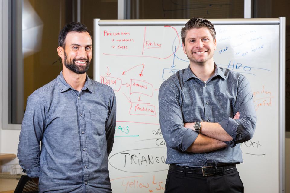 Data scientists Michael Simeone and David Little