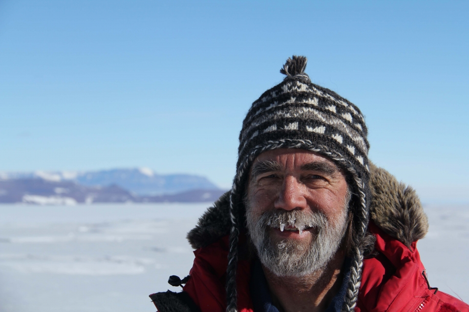 Ed Stump in the field in Antarctica