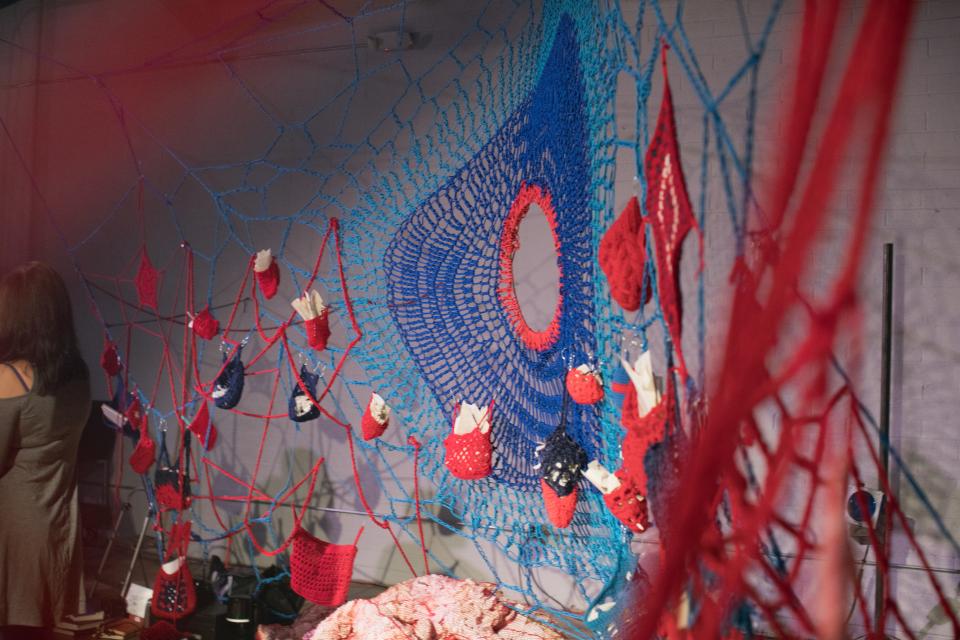 large crocheted net