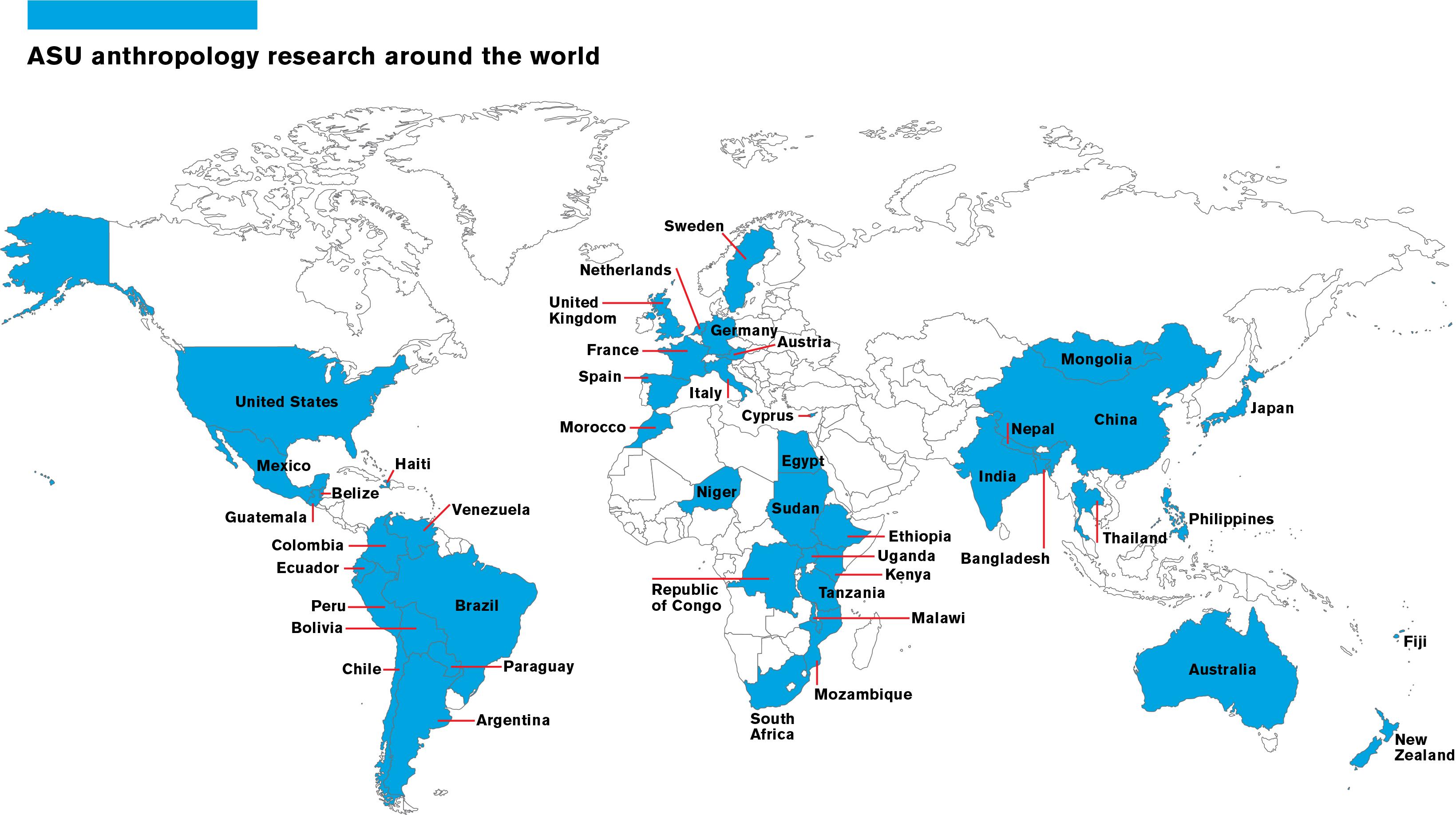 ASU anthropology research around the world
