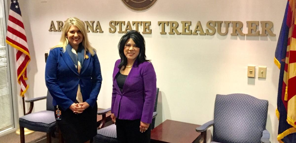 Arizona Treasurer Eileen Klein and State Treasurer-elect Kimberly Ye