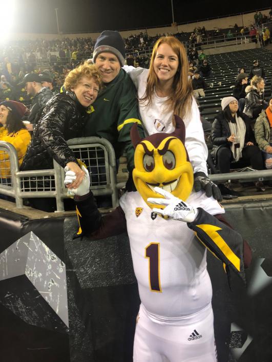 Walker McCrae as Sparky with parents and sister